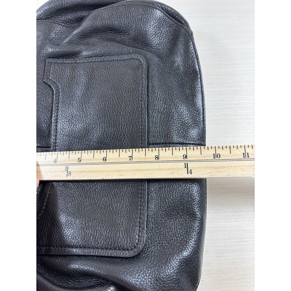 Tory Burch Marion Black Pebbled Leather 2-Way Whipstich Chain Strap Shoulder Bag - Picture 14 of 16